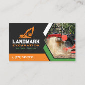 Carte De Visite Défrichage, Excavation, Aménagement, Construction (Dos)