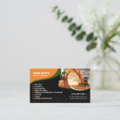 Carte De Visite Défrichage, Excavation, Aménagement, Construction (Debout devant)