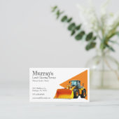 Carte De Visite Défrichement du sol par bulldozer (Debout devant)