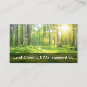 Carte De Visite Défrichement Et Gestion Des Forêts (Devant)