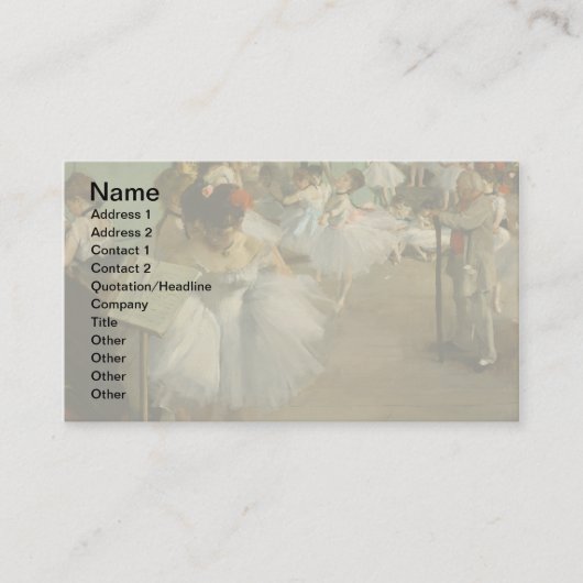 Carte De Visite Degas Classe Danse Danseurs de ballet Ballerina Ar (Devant)
