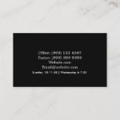 carte de visite d'église (Dos)