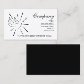 Carte de visite d'église avec logo de colombe (Devant / Derrière)