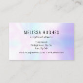 Carte De Visite Dégradé arc-en-ciel simple et moderne (Dos)