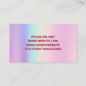 Carte De Visite Dégradé arc-en-ciel | Verser à ongles (Dos)