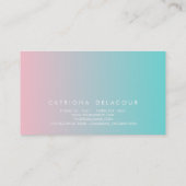 Carte de visite dégradé bleu et rose Ombre (Dos)