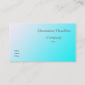 carte de visite dégradé bleu néon (Dos)