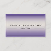 Carte De Visite Dégradé couleur violet avec code QR élégant (Devant)