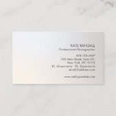 Carte De Visite Dégradé d'argent professionnel minimaliste moderne (Dos)