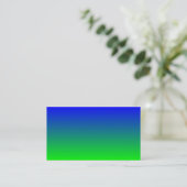 Carte De Visite Dégradé de bleu à vert citron (Debout devant)
