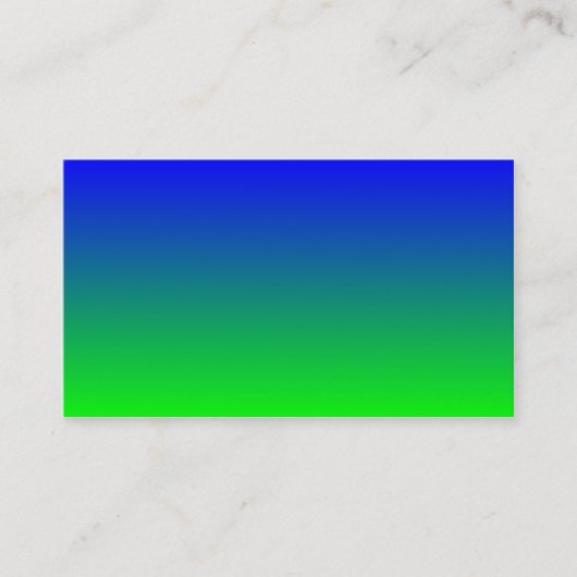 Carte De Visite Dégradé de bleu à vert citron (Devant)