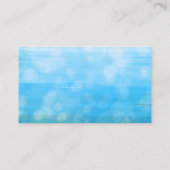 Carte De Visite Dégradé de bleu Bokeh Simple Facile  (Dos)