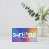 Carte De Visite Dégradé de couleur personnalisé simple (Debout devant)