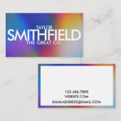 Carte De Visite Dégradé de couleur personnalisé simple (Devant / Derrière)