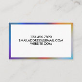 Carte De Visite Dégradé de couleur simple (Dos)