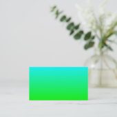 Carte De Visite Dégradé de vert citron à aqua (Debout devant)