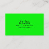Carte De Visite Dégradé de vert citron à aqua (Dos)