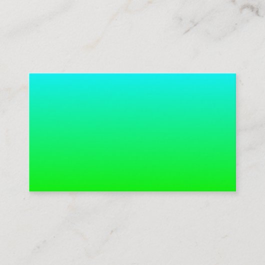Carte De Visite Dégradé de vert citron à aqua (Devant)