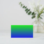 Carte De Visite Dégradé de vert citron à bleu (Debout devant)