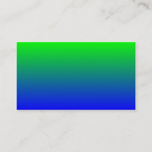 Carte De Visite Dégradé de vert citron à bleu (Devant)