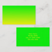 Carte De Visite Dégradé de vert citron à jaune (Devant / Derrière)