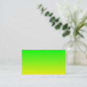 Carte De Visite Dégradé de vert citron à jaune (Debout devant)