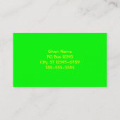 Carte De Visite Dégradé de vert citron à jaune (Dos)