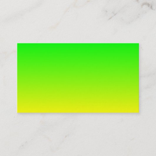Carte De Visite Dégradé de vert citron à jaune (Devant)