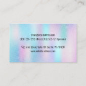 Carte De Visite Dégradé holographique | Accessoires de maquillage (Dos)