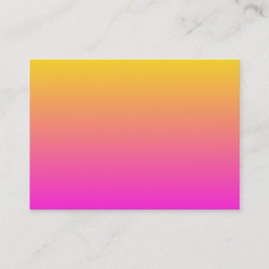 Carte De Visite Dégradé jaune magenta (Devant)