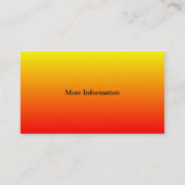 Carte De Visite Dégradé jaune rouge (Dos)