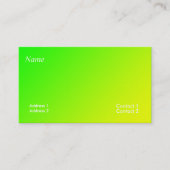 Carte De Visite dégradé jaune vert (Devant)