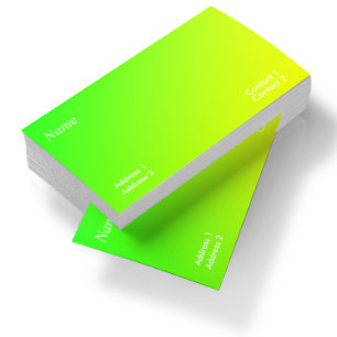 Carte De Visite dégradé jaune vert