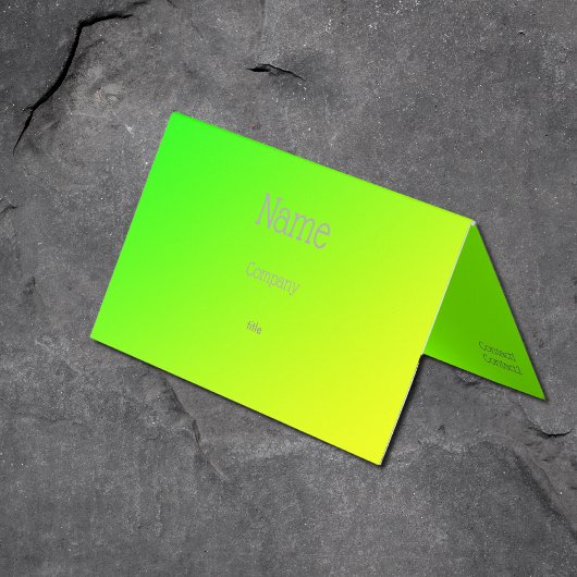 Carte De Visite dégradé jaune-vert fluorescent
