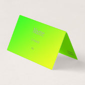 Carte De Visite dégradé jaune-vert fluorescent (Devant)
