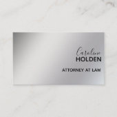 Carte De Visite Dégradé minimal en platine blanc (Devant)