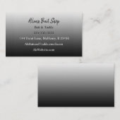 Carte De Visite Dégradé Noir Simple Facile   (Devant / Derrière)