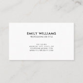 Carte De Visite Dégradé Ombre minimal moderne  (Dos)