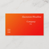 carte de visite dégradé orange (Dos)