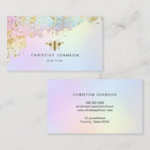 Carte De Visite dégradé pastel abeille (Devant / Derrière)