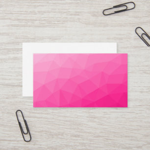 Carte De Visite Dégradé rose chaud Motif de maille géométrique