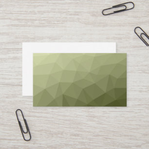 Carte De Visite Dégradé vert clair de l'armée motif géométrique en