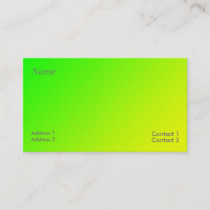  carte de visite dégradé vert jaune
