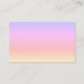 Carte De Visite Dégradé violet à orange avec beauté fumée blanche (Dos)