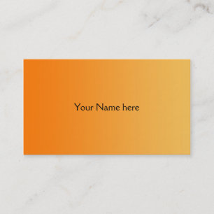 Carte De Visite dégradés de COULEUR SEULEMENT - orange