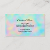 Carte De Visite dégradés pastel ciseaux coiffeur (Dos)