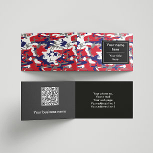 Carte De Visite Déguisement, Bleu Blanc Rouge Gris, Militaire, Arm