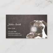 Carte De Visite Dégustation de vin Carlin Sir en cuir foncé (Devant)