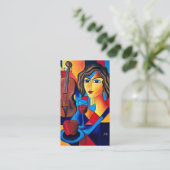 Carte De Visite Déjeuner avec des Couleurs (Debout devant)