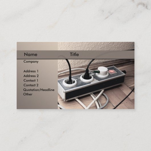 carte de visite d'électricien (Devant)